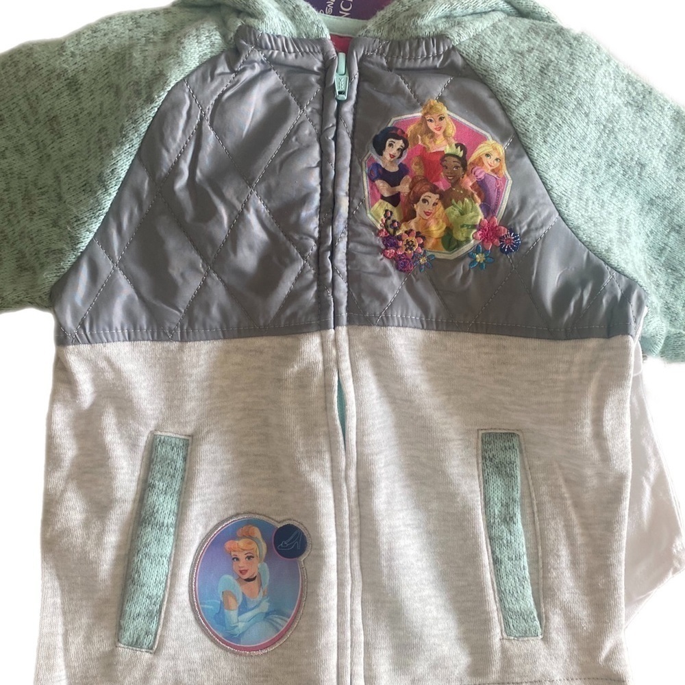 NWT Disney Princess Kids’ 3pc Fleece Set Jacket Leggings Shirt - Size 3T - Picture 8 of 9
